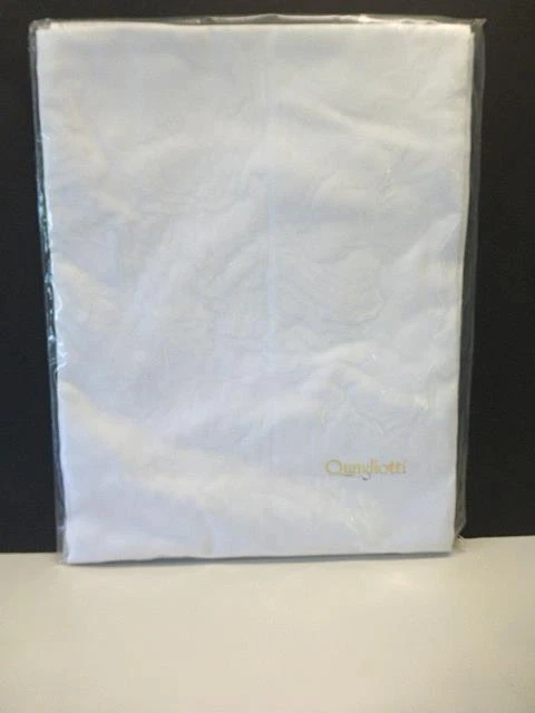 "Sábana Ajustable Doble Quagliotti Sferra Bros Italia 100% Algodón Egipcio Blanco 39x75"