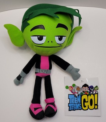 TOY FACTORY TEEN Titans Go Plush Beast Boy Stuffed Doll 10" Cartoon