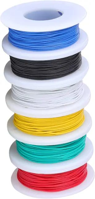 28 Awg Wire Solid Core Hookup Wires-6 Different Colored Jumper Wire 49.3Ft