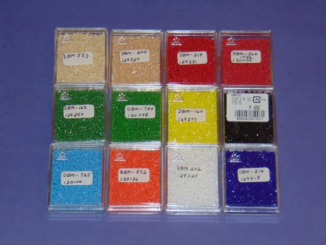 Miyuki Delica 10/0 DBM Seed Bead Variety Vintage Lot of 12 Packs 243 Grams NOS
