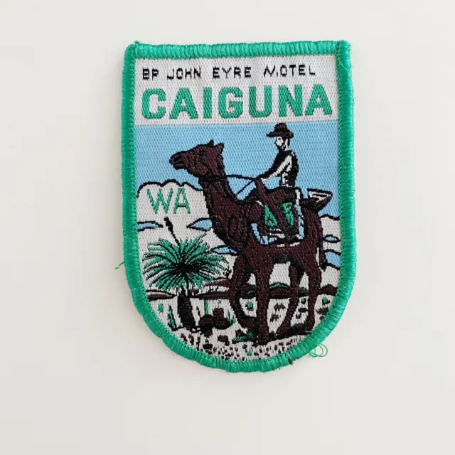Caiguna Sew On Patch BP John Eyre Motel Western Australia Vintage Badge