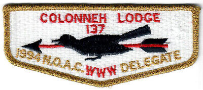 Order of the Arrow (OA) Flap Lodge 137 Colonneh S11 NOAC 1994 Delegate