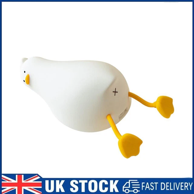 LED LYING FLAT Duck Squishy Sleeping Duck Light Waterproof USB Charging