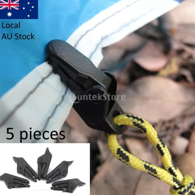 5pcs Awning Clamp Tarp Clips Snap Hangers Tent Camping Survival Tighten Tool