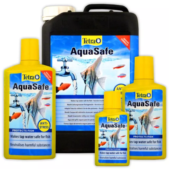 Tetra Aquasafe 100Ml 250Ml 500Ml 5L 5 Litre Fish Tank Tap Safe Water Conditioner