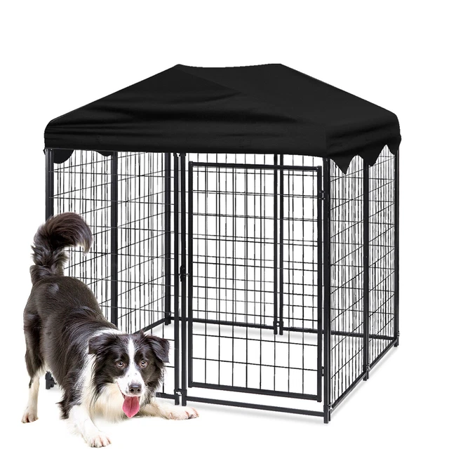 47.83x50.31x53.35in Perrera para perro más grande de metal, jaula para mascotas, puesto para correr DE