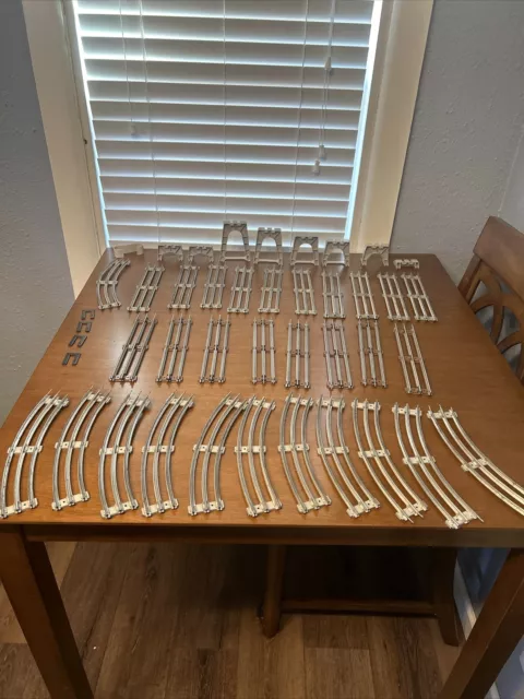 LIONEL PREWAR STANDARD GAUGE TRAIN TRACK: 12 CURVED SECTIONS; 18 straight; Misc.