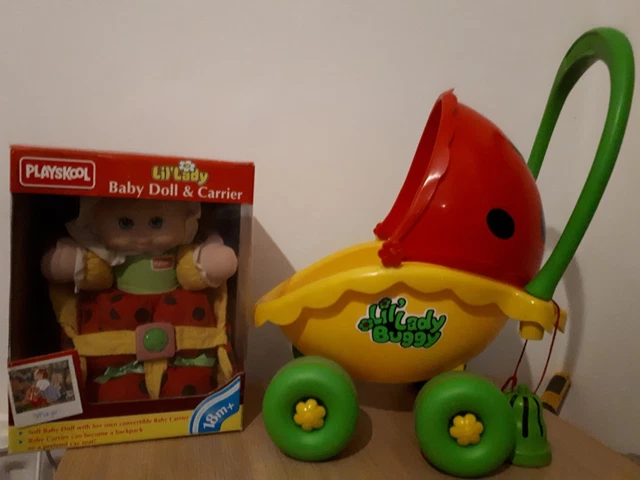 PLAYSKOOL VINTAGE 1979 Lil'Lady Ladybird Pram boxed 1990s Doll