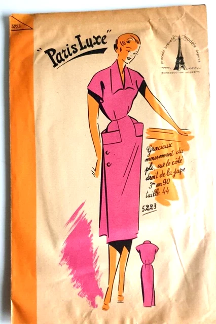 Patron De Couture Paris Luxe Vintage – Saharienne Taille 44 – Neuf Sous Scellé
