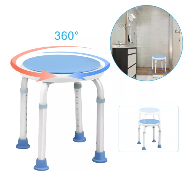 Blau+Weiß  Duschhocker Duschstuhl Duschen Badsitz Badehocker Badhocker 136kg DE