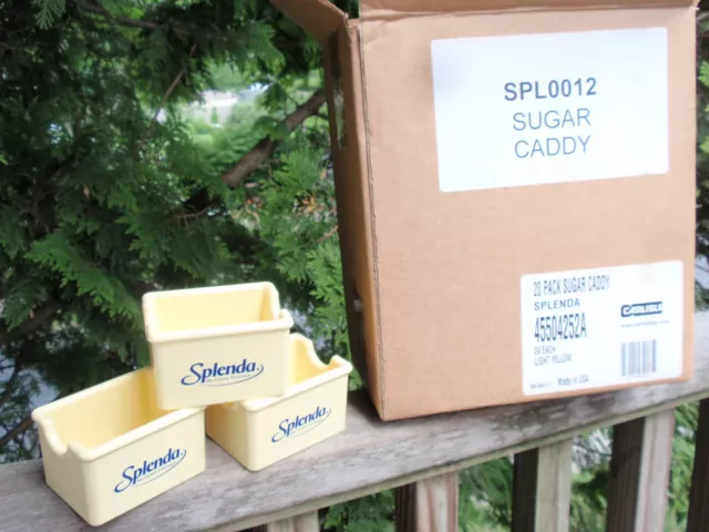 Lot Of 20 Resteraunt Diner Tabletop Splenda / Sugar Caddy Carlisle Light Yellow