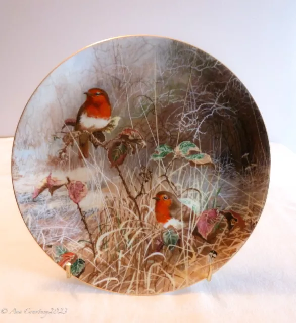 Collectible Coalport Plate Robin Redbreast Frosty Mornings Collection Ltd Ed. 