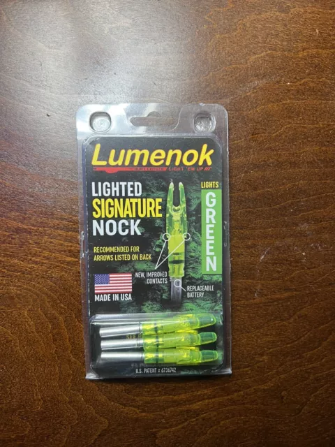 Lumenok Lighted Nock Signature Series Green 3pk SL3G