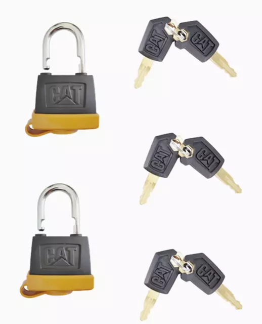 2Set Newest Style Padlock Pad Lock w/6 Key For Caterpillar (CAT) 5P8500 246-2641