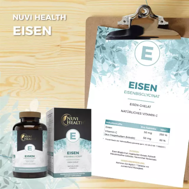 Eisen-Bisglycinat 240 Tabletten (V) Hochdosiert 50mg + Vitamin C MHD 08/24 2