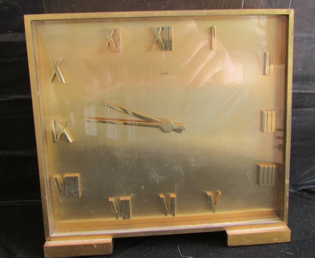 PENDULE A POSER ART DECO MARQUE JUST - mouvement mecanique, en laiton