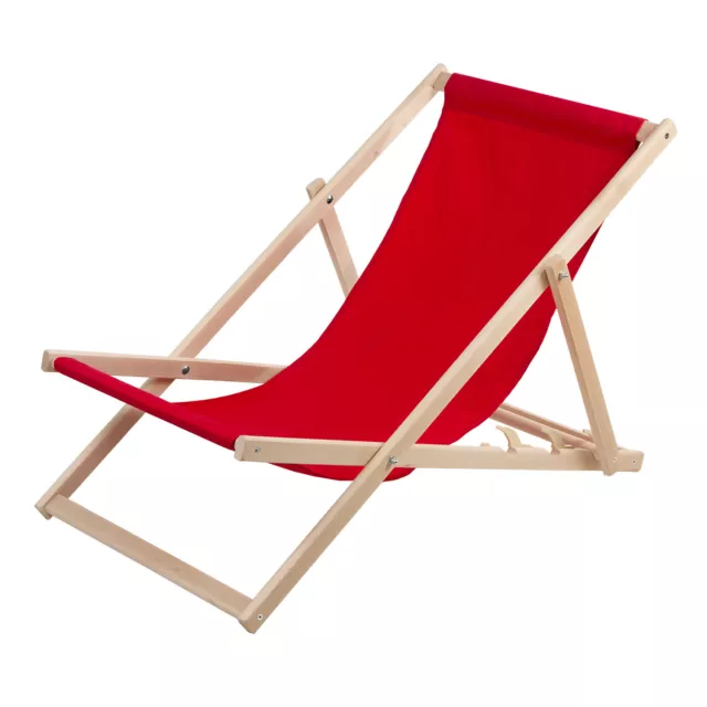 Transat Jardin couleur / plage Chaise longue confortable en Bois