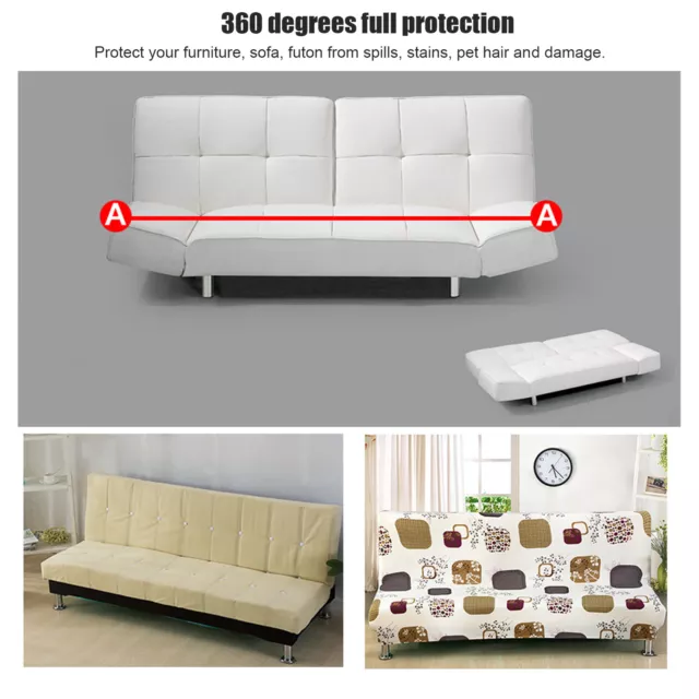 Full Size Futon Cover Futon Couch Cover Elegant Pattern Washable Colorless