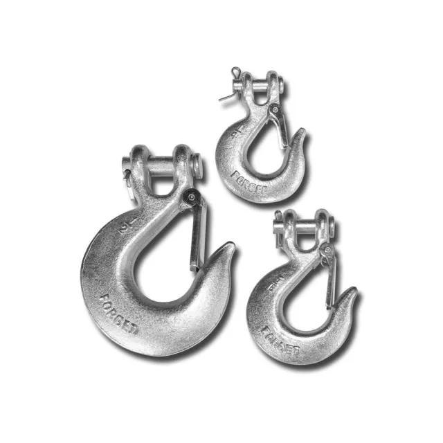 Galvanized Sturdy Chain Hooks for Lifting With Safety Catch 1.18T / 1.77T / 4.1T