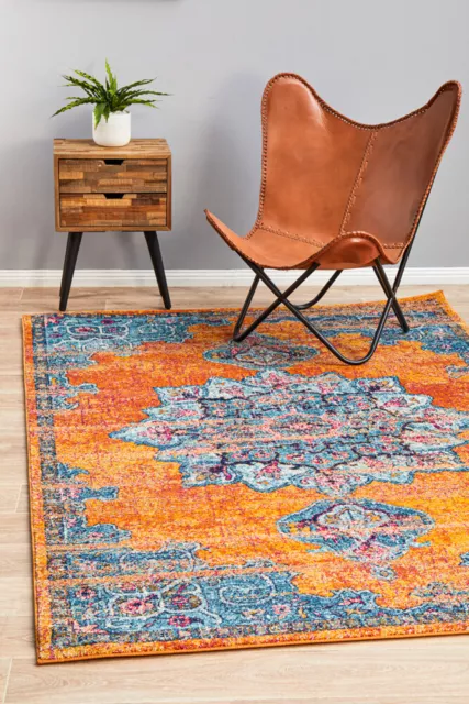 Harper Bohemian Oriental 433 Rust Modern Floor Rug - 12 Sizes *FREE DELIVERY*