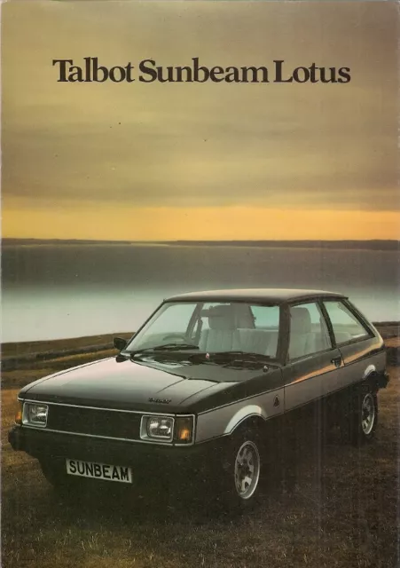 Talbot Sunbeam Lotus 1979-81 UK Market Foldout Sales Brochure