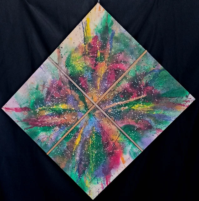quadro moderno astratto dipinto a mano