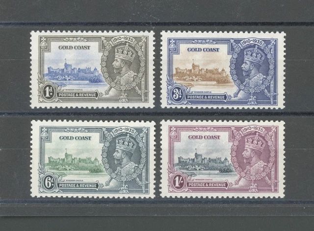1935 Gold Coast , Stanley Gibbons n. 1113-16 , Silver Jubilee , MNH**