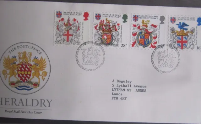 Great Britain Stamps First Day Cover FDC Heraldry