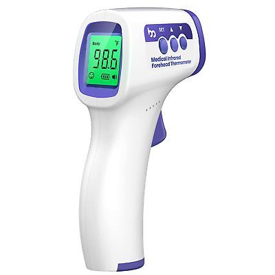 Pistola de temperatura para bebé con termómetro digital infrarrojo sin contacto frente digital LCD grande