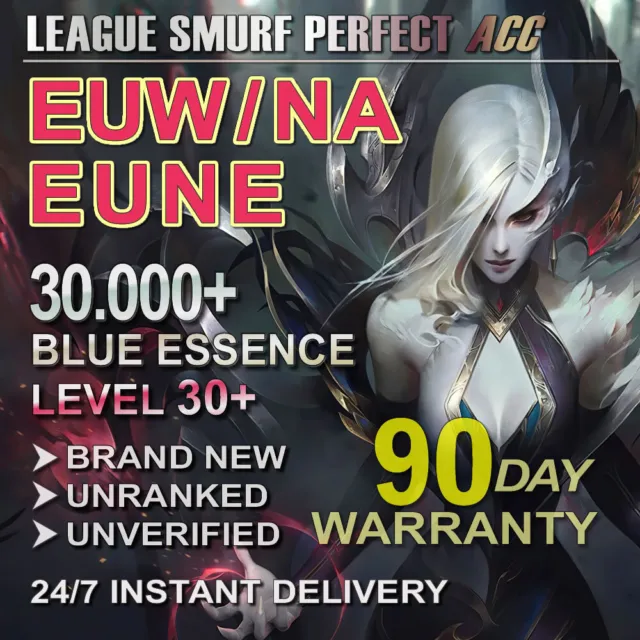 EUW NA EUNE | League of Legends ✅ 30K BE Level 30 Smurf Unranked 30.000 BE