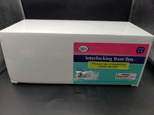 DIDAX EDUCATION INTERLOCKING Base Ten Blocks 211445 Grades 1-6 $23.99 ...