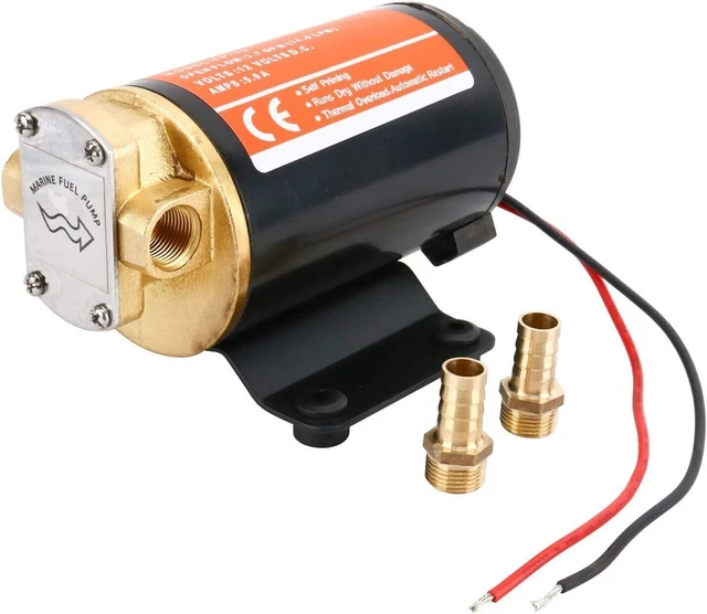 Black Scavenge Impellor Gear Pump for Diesel Fuel Oil Scavenge Transfer (12v DC)