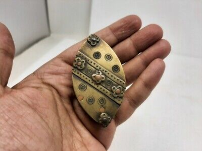 Primitive Old Brass Hand Forged Betel Nut Box Rare Collectible Snuff Pill Box
