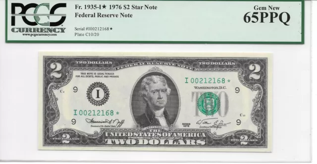 Fr. 1935-I* 1976* $2 FRN Minneapolis STAR PCGS 65 PPQ GEM NEW