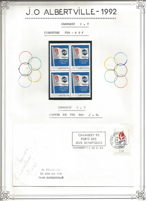 TELECARTE 120 unités. jeux olympiques Albertville 1992. France Télécom