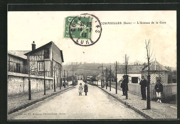 CPA Cormeilles, L´Avenue de la Gare 1913