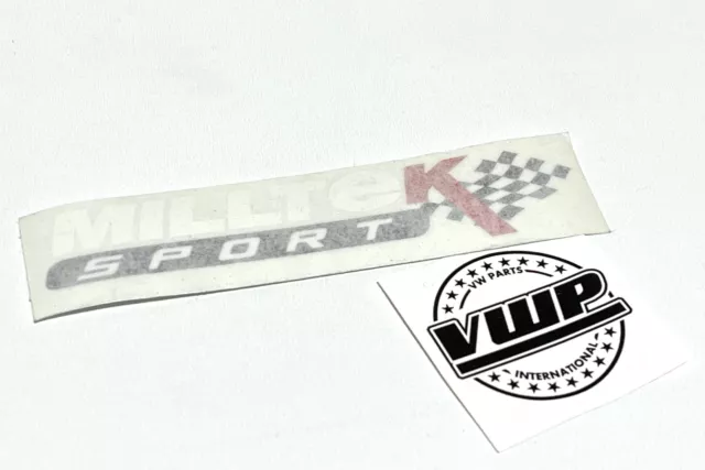 Official Milltek Sport Decal Sticker 1x small 100mm White VW Audi Seat Skoda