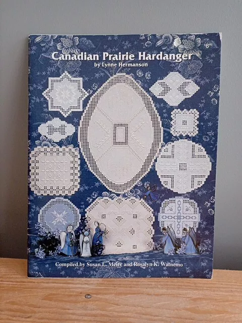 Libro de patrones de bordado de hardanger de pradera canadiense puntada L Hermanson