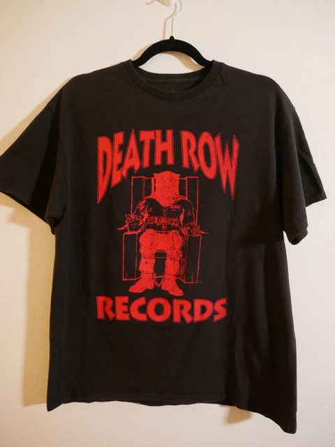 DEATH ROW RECORDS Hip-Hop Label Official Merchandise Black Cotton Large ...