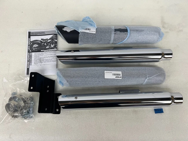 46841 Vance and Hines 3in. Twin Slash Harley Softail Deluxe Slip On Mufflers