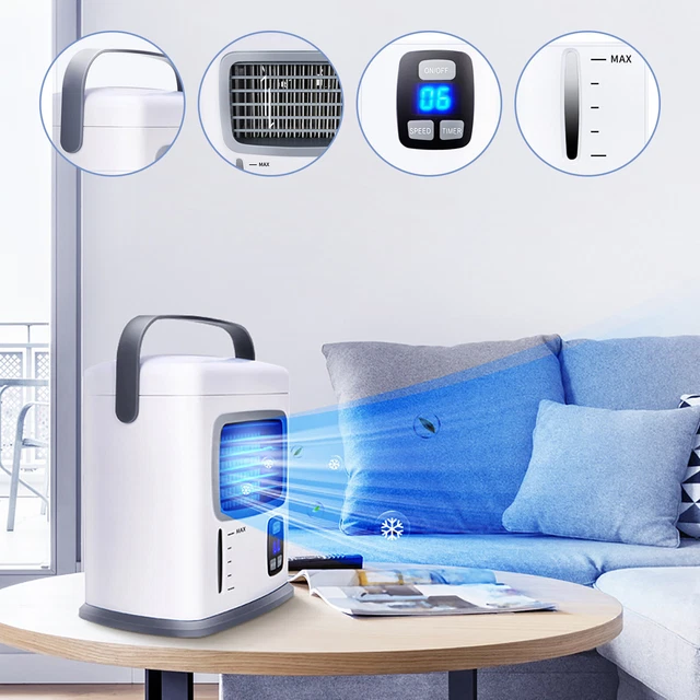 USB Mini Air Cooler Air Purification And Humidification Refrigeration Fan Deskto