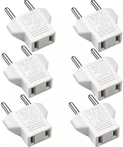 VGUARD [6 Stück] US zu EU Reisestecker Schutzkontakt Adapter, 2 Pin CN China ...