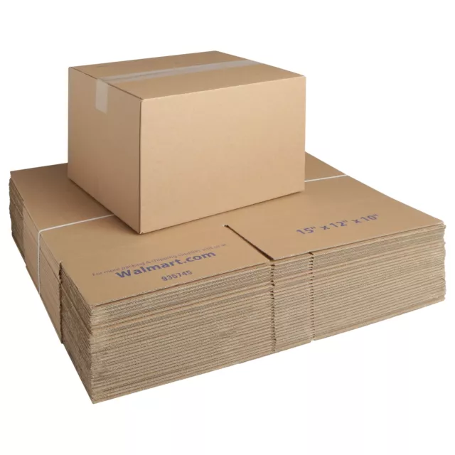 Recycled Shipping Boxes 15 in. L x 12 in. W x 10 in. H, 30-Count