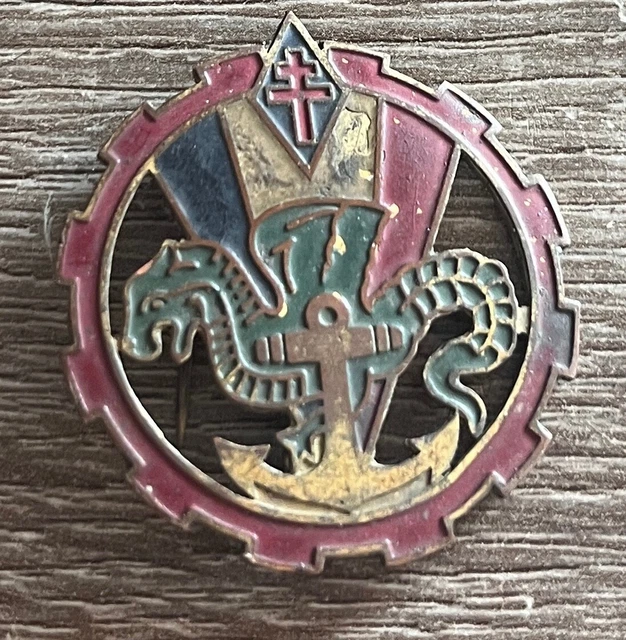 Insigne Militaire Service Des Essences En Extrême-Orient (Indochine) Avec Dragon - Original - France