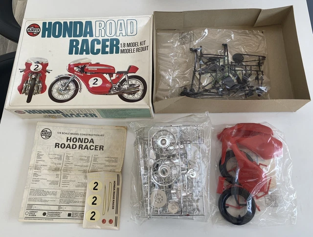 VINTAGE AIRFIX HONDA Road Racer 1/8 Scale Model Kit 1977 Complete Boxed ...