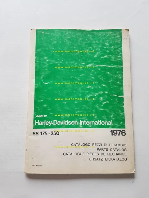Harley-Davidson SS 175 - 250 1976 catalogo ricambi originale spare parts catalog
