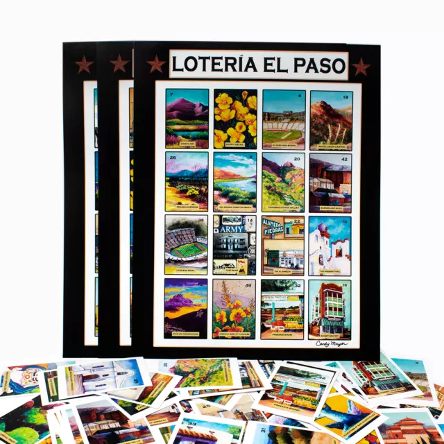 Loteria El Paso - Illustrated by Candy Meyer - Mexican Loteria Game