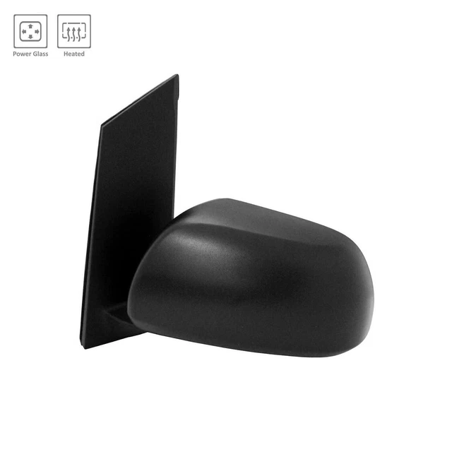 Unpainted Power Flat Driver Side Door Mirror Heated Manual Folding 128-65018