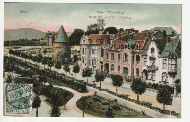 METZ - Moselle - CPA 57 - Rues - le boulevard Empereur Guillaume tour Camouffe