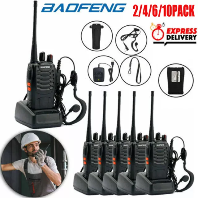 Baofeng BF-888S 400-470MHz Two-way Radio Walkie Talkie 1500mAh Long Range Lot UK